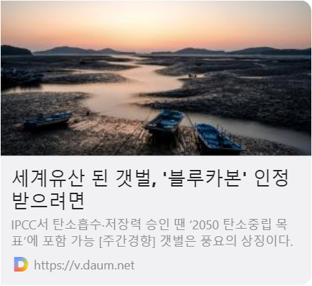 세계유산 된 갯벌, '블루카본' 인정받으려면 사진